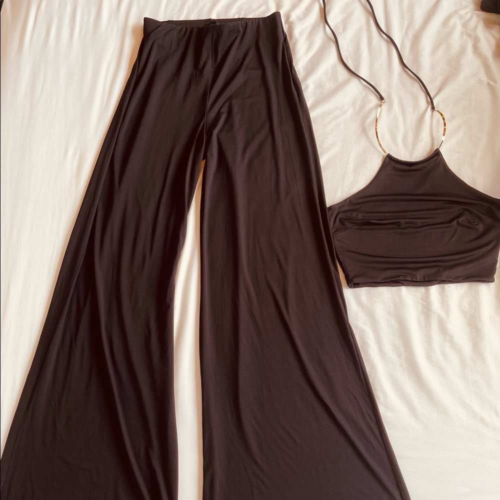 Top with wide pants